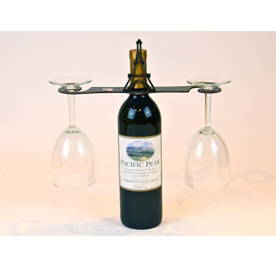 Eiffle Tower Swirl Wine Glass Holder-Natural-26647